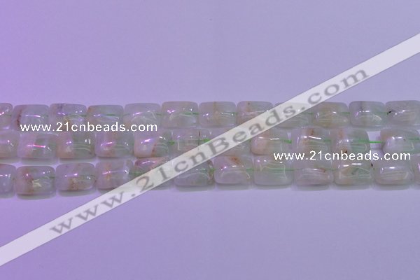 CFL1225 15.5 inches 12*16mm rectangle green fluorite gemstone beads