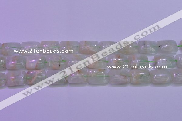 CFL1227 15.5 inches 15*20mm rectangle green fluorite gemstone beads