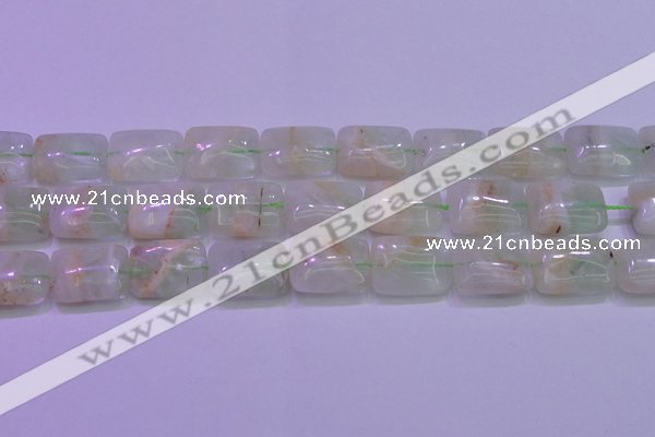 CFL1228 15.5 inches 18*25mm rectangle green fluorite gemstone beads