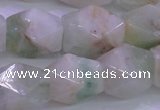 CFL1229 15.5 inches 13*18mm - 15*20mm faceted nuggets green fluorite beads