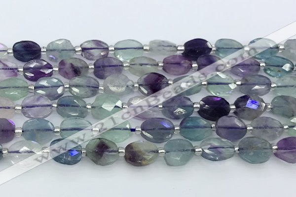 CFL1231 15.5 inches 8*10mm faceted oval fluorite beads