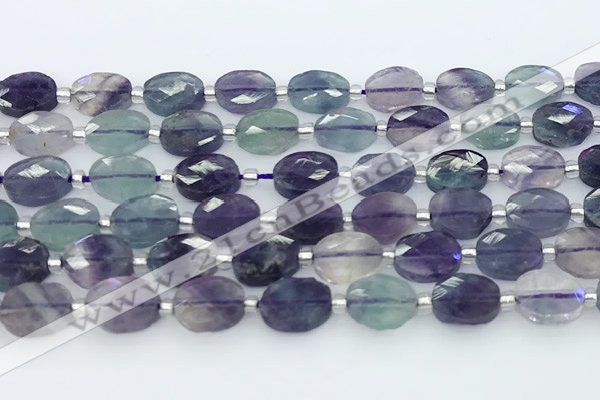 CFL1234 15.5 inches 8*10mm faceted oval fluorite beads