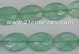 CFL125 15.5 inches 12*16mm faceted oval green fluorite beads