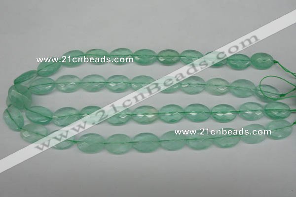 CFL126 15.5 inches 13*18mm faceted oval green fluorite beads