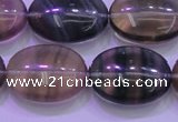 CFL1344 15.5 inches 18*25mm oval purple fluorite gemstone beads