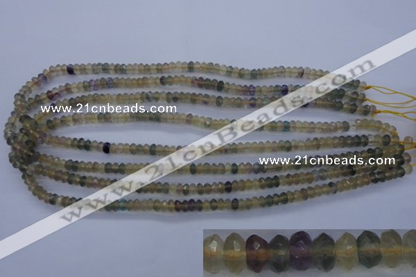 CFL140 15.5 inches 3*6mm faceted rondelle yellow fluorite beads