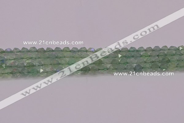 CFL1401 15.5 inches 6mm faceted nuggets green fluorite beads