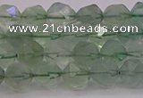 CFL1402 15.5 inches 8mm faceted nuggets green fluorite beads