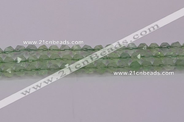 CFL1403 15.5 inches 10mm faceted nuggets green fluorite beads