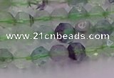 CFL1406 15.5 inches 6mm faceted nuggets fluorite gemstone beads