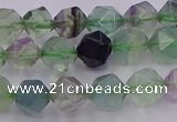 CFL1407 15.5 inches 8mm faceted nuggets fluorite gemstone beads