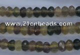 CFL141 15.5 inches 5*8mm faceted rondelle yellow fluorite beads