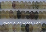 CFL142 15.5 inches 5*10mm faceted rondelle yellow fluorite beads