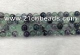 CFL1452 15.5 inches 8mm round fluorite beads wholesale