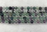 CFL1462 15.5 inches 8mm round A grade fluorite gemstone beads