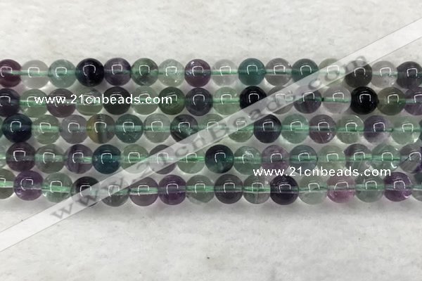 CFL1462 15.5 inches 8mm round A grade fluorite gemstone beads