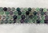 CFL1464 15.5 inches 12mm round A grade fluorite gemstone beads