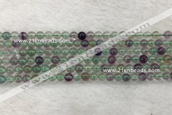 CFL1470 15.5 inches 4mm round AA grade fluorite gemstone beads