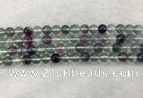 CFL1472 15.5 inches 8mm round AA grade fluorite gemstone beads