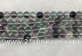 CFL1474 15.5 inches 12mm round AA grade fluorite gemstone beads