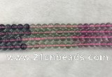 CFL1490 15.5 inches 8mm round rainbow fluorite gemstone beads