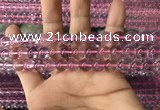 CFL1497 15.5 inches 8mm round purple fluorite gemstone beads