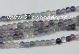 CFL150 15.5 inches 4mm round natural fluorite gemstone beads wholesale