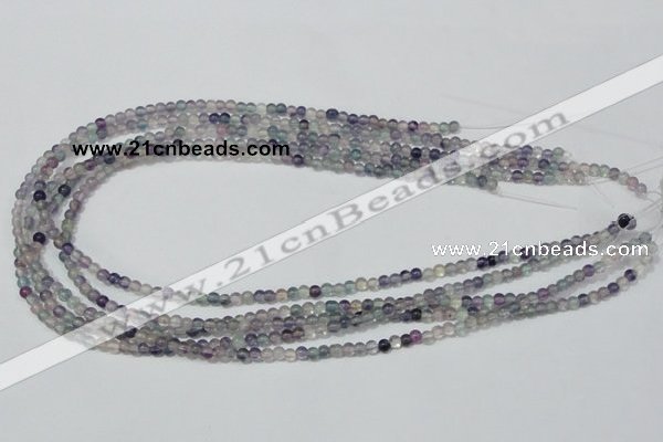 CFL150 15.5 inches 4mm round natural fluorite gemstone beads wholesale