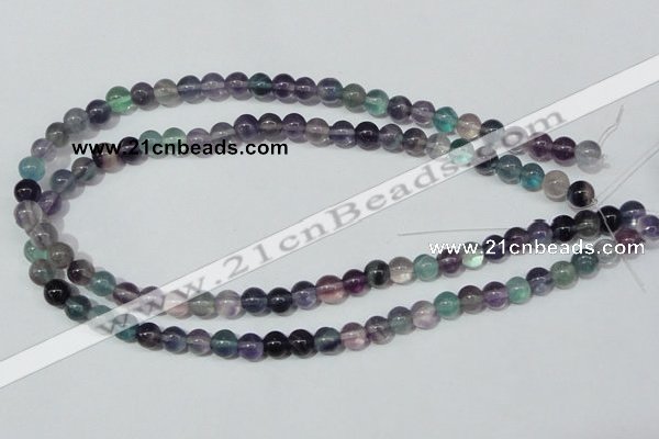 CFL151 15.5 inches 8mm round natural fluorite gemstone beads wholesale