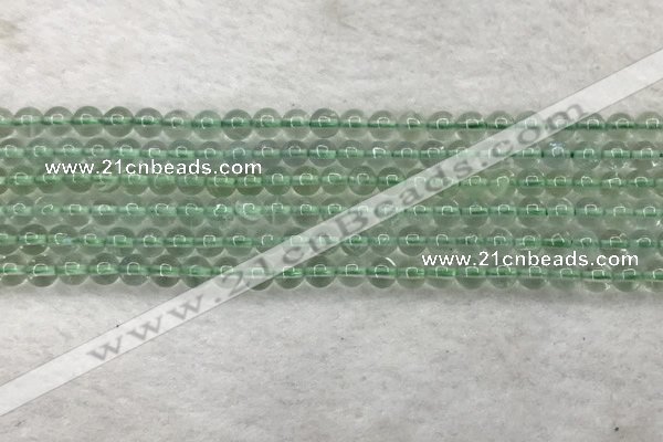 CFL1521 15.5 inches 4mm round green fluorite gemstone beads