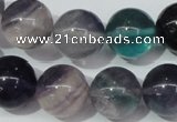 CFL155 15.5 inches 16mm round natural fluorite gemstone beads