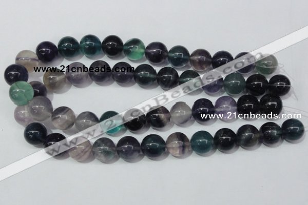 CFL155 15.5 inches 16mm round natural fluorite gemstone beads