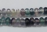 CFL156 15.5 inches 5*8mm rondelle natural fluorite gemstone beads