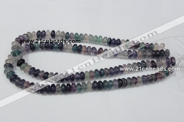 CFL157 15.5 inches 6*10mm rondelle natural fluorite gemstone beads