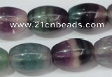 CFL159 15.5 inches 15*20mm rice natural fluorite gemstone beads