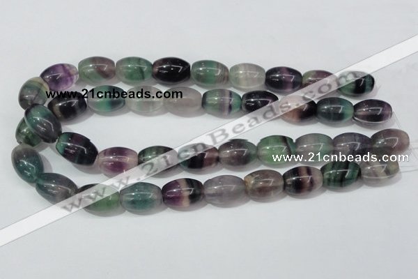 CFL159 15.5 inches 15*20mm rice natural fluorite gemstone beads