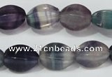 CFL160 15.5 inches 10*15mm twisted rice natural fluorite beads wholesale