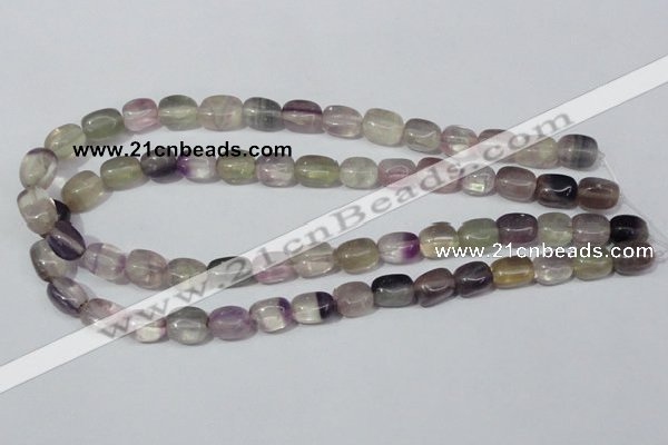CFL162 15.5 inches 9*13mm nugget natural fluorite beads wholesale
