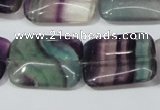 CFL173 15.5 inches 18*25mm rectangle natural fluorite beads wholesale