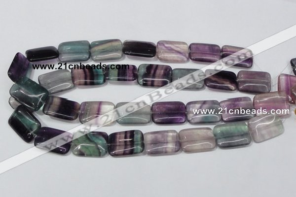 CFL173 15.5 inches 18*25mm rectangle natural fluorite beads wholesale