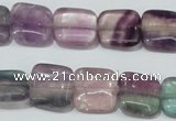 CFL174 15.5 inches 14*14mm square natural fluorite beads wholesale