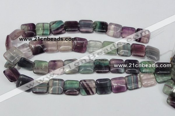 CFL175 15.5 inches 18*18mm square natural fluorite beads wholesale