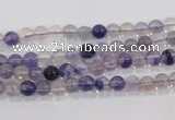 CFL200 15.5 inches 4mm round purple fluorite gemstone beads wholesale