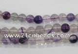 CFL201 15.5 inches 6mm round purple fluorite gemstone beads wholesale