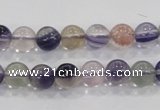 CFL202 15.5 inches 8mm round purple fluorite gemstone beads wholesale