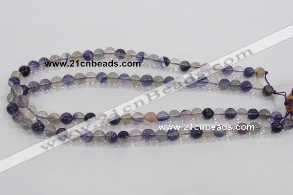 CFL202 15.5 inches 8mm round purple fluorite gemstone beads wholesale