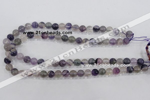 CFL203 15.5 inches 10mm round purple fluorite gemstone beads wholesale