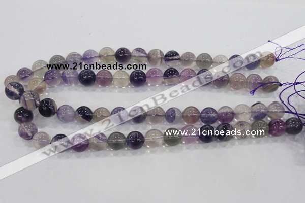 CFL204 15.5 inches 12mm round purple fluorite gemstone beads wholesale