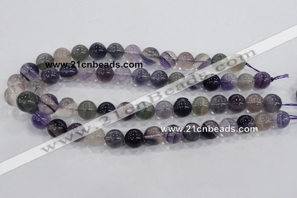 CFL205 15.5 inches 14mm round purple fluorite gemstone beads wholesale