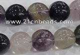 CFL206 15.5 inches 16mm round purple fluorite gemstone beads wholesale